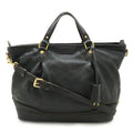 Louis Vuitton Mahina Black Noir Mahina Leather Handbag Shoulder Bag Tote Bag