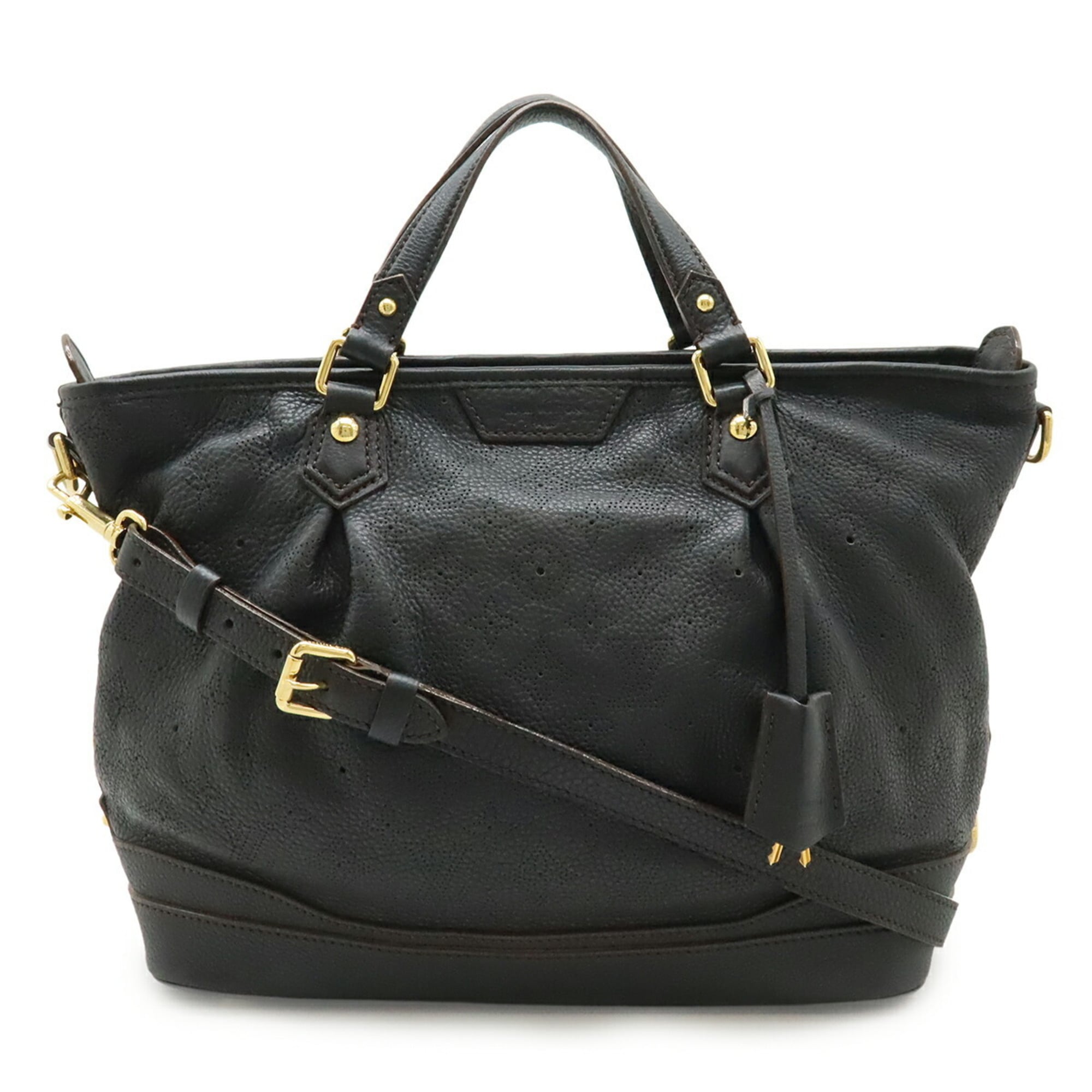 Louis Vuitton Mahina Black Noir Mahina Leather Handbag Shoulder Bag Tote Bag