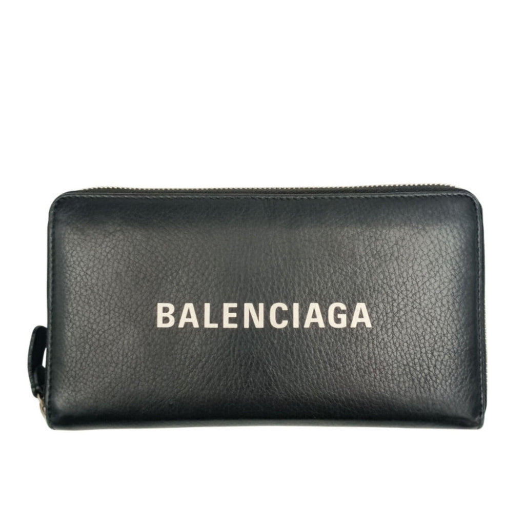 Balenciaga Black Leather Long Wallet (Bi-Fold)