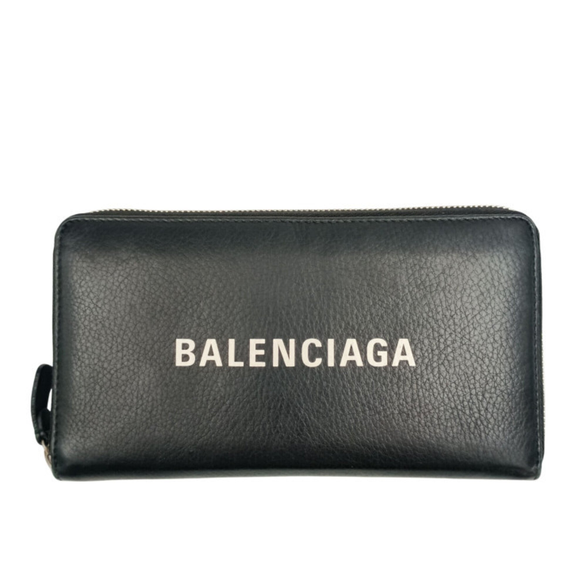Balenciaga Black Leather Long Wallet (Bi-Fold)