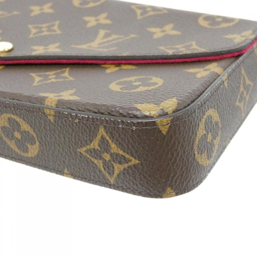 Louis Vuitton Monogram Marron Coated Canvas Pochette Shoulder Bag