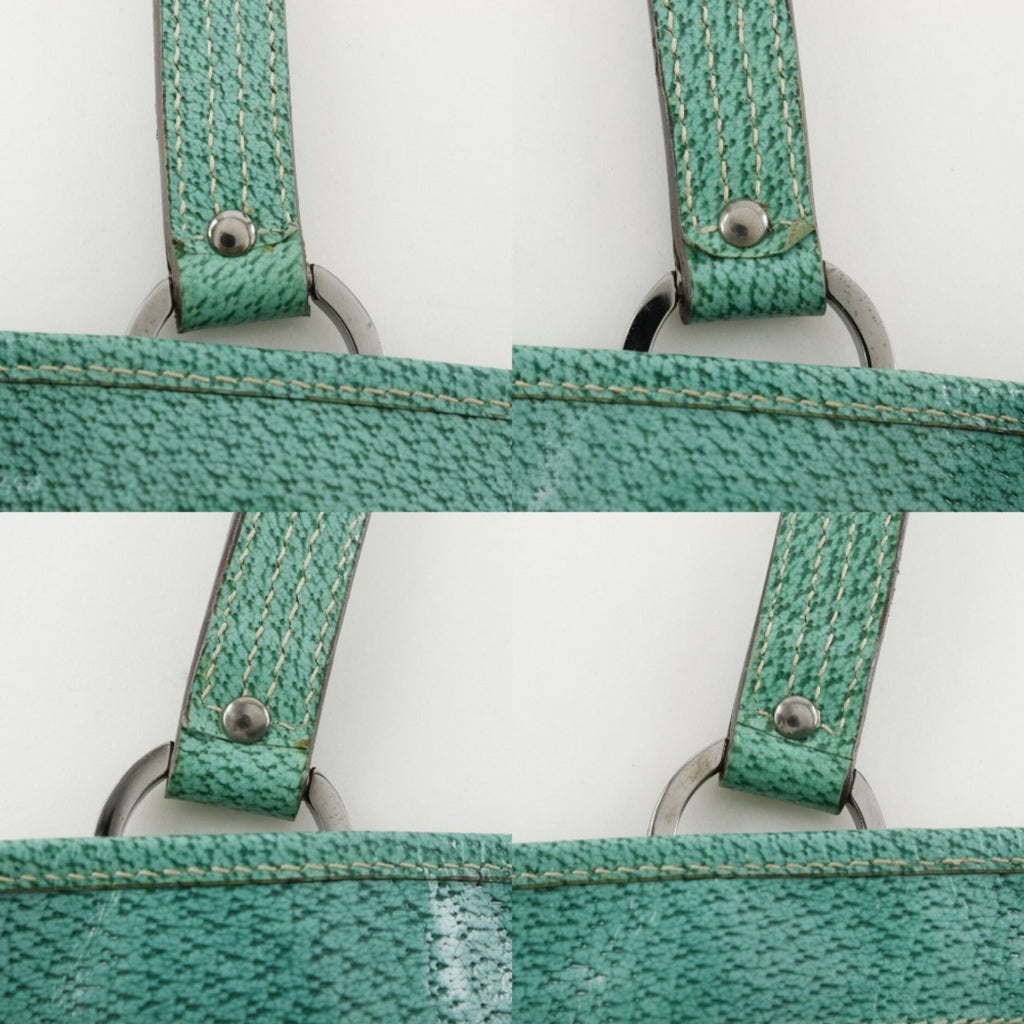 Gucci Gg Canvas Beige Green Gg Canvas Tote Bag (Pre-Owned)