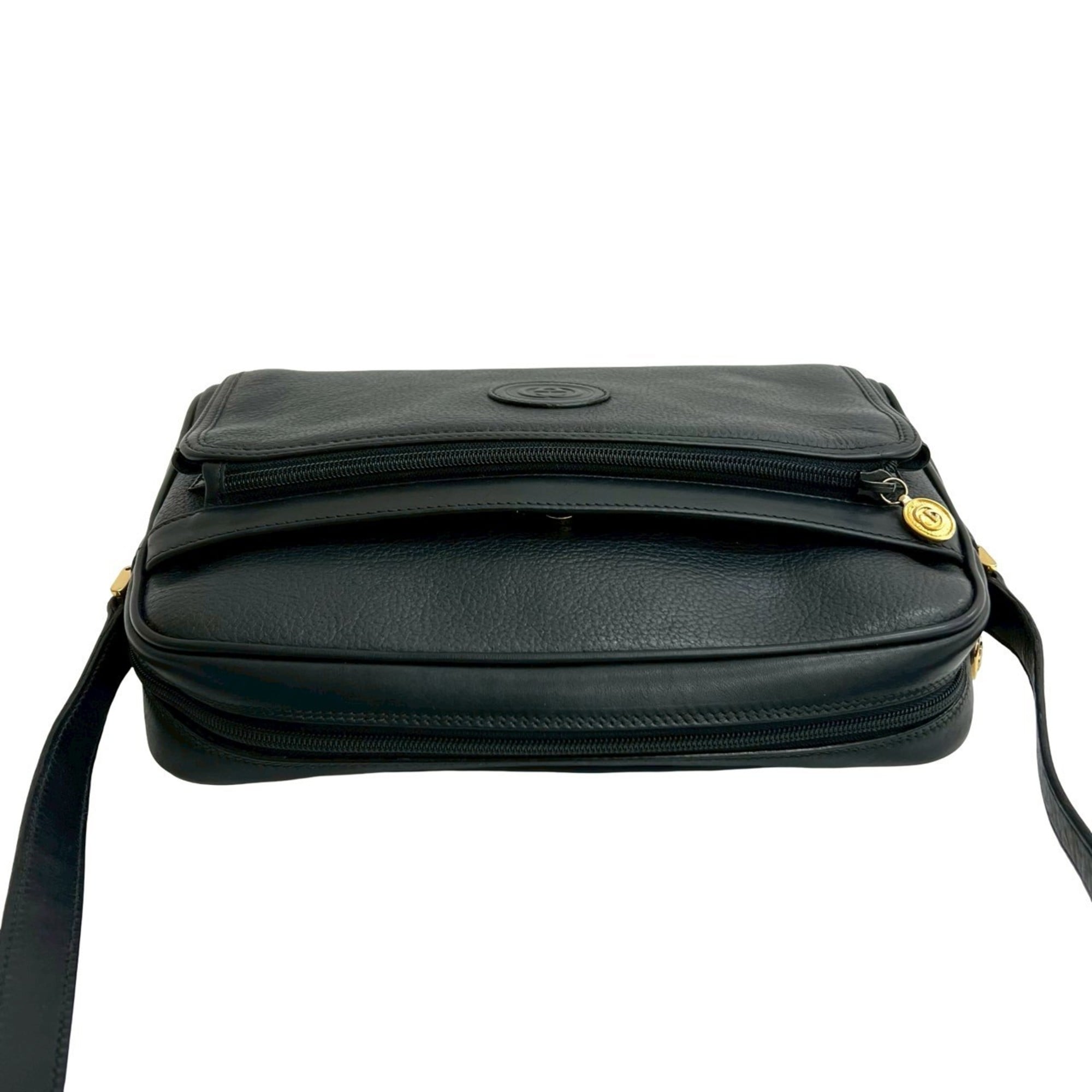 Gucci Black Leather Pochette Shoulder Bag (Pre-Owned)