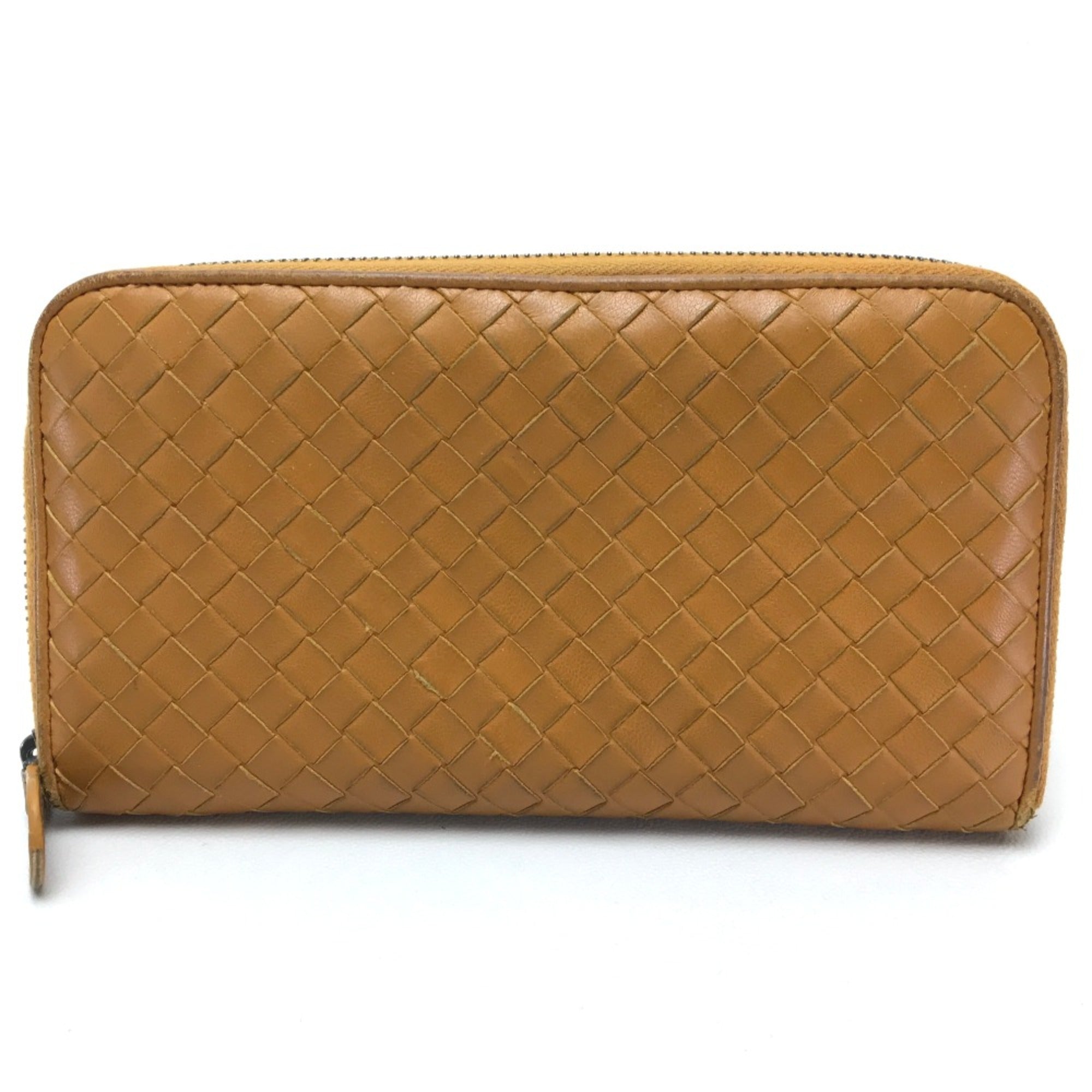 Bottega Veneta Orange Leather Long Wallet (Bi-Fold)