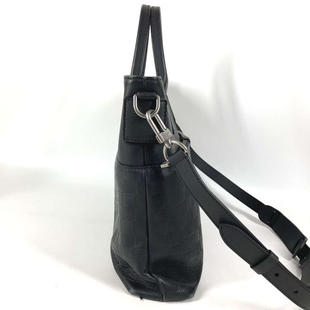 Louis Vuitton Black Onyx Damier Infini Leather Briefcase Handbag Shoulder Bag Tote Bag