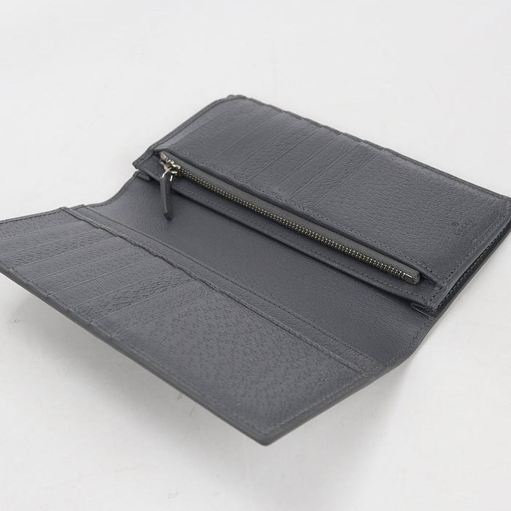 Gucci Black Pvc Long Wallet (Bi-Fold) (Pre-Owned)