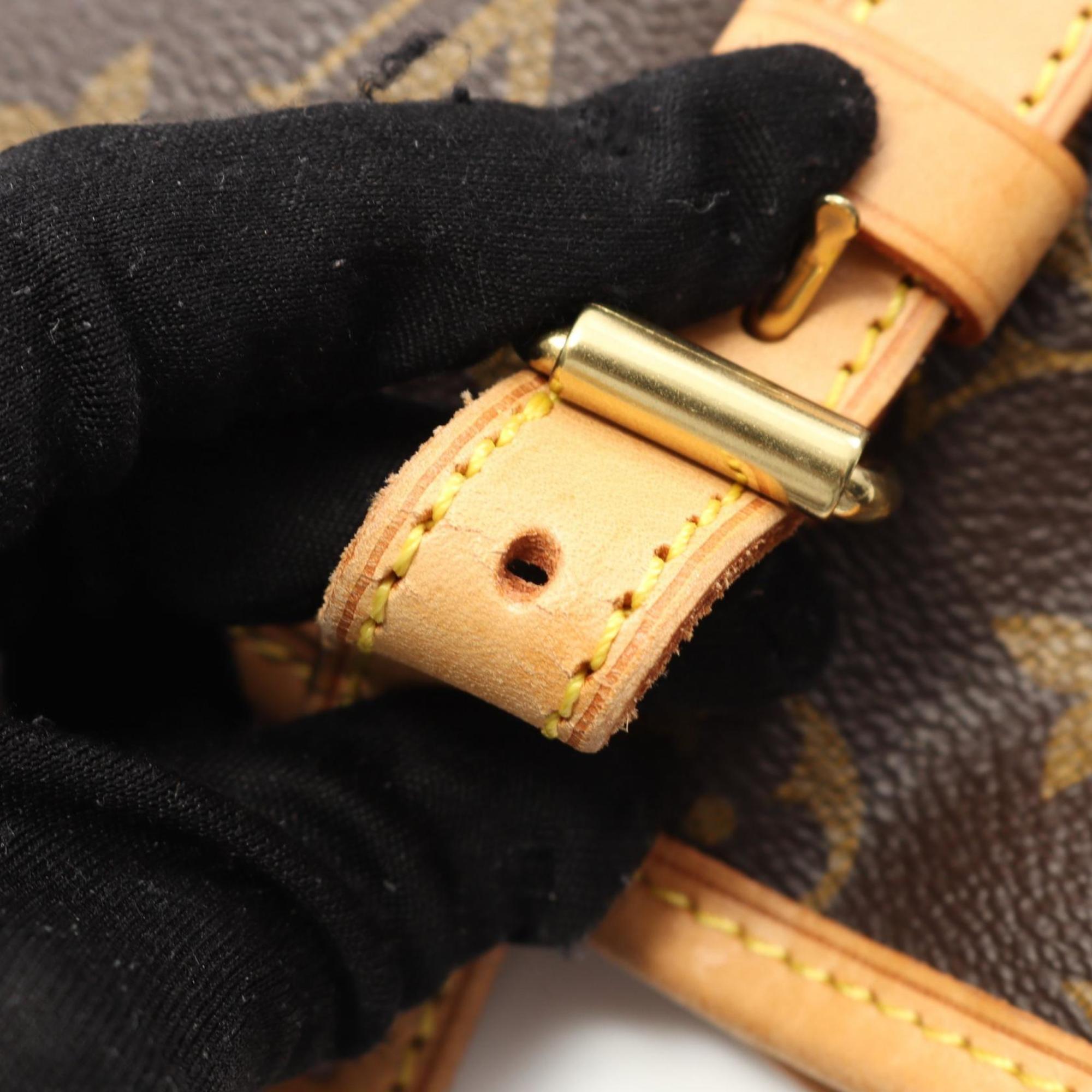 Louis Vuitton Brown Coated Canvas Leather Shoulder Bag