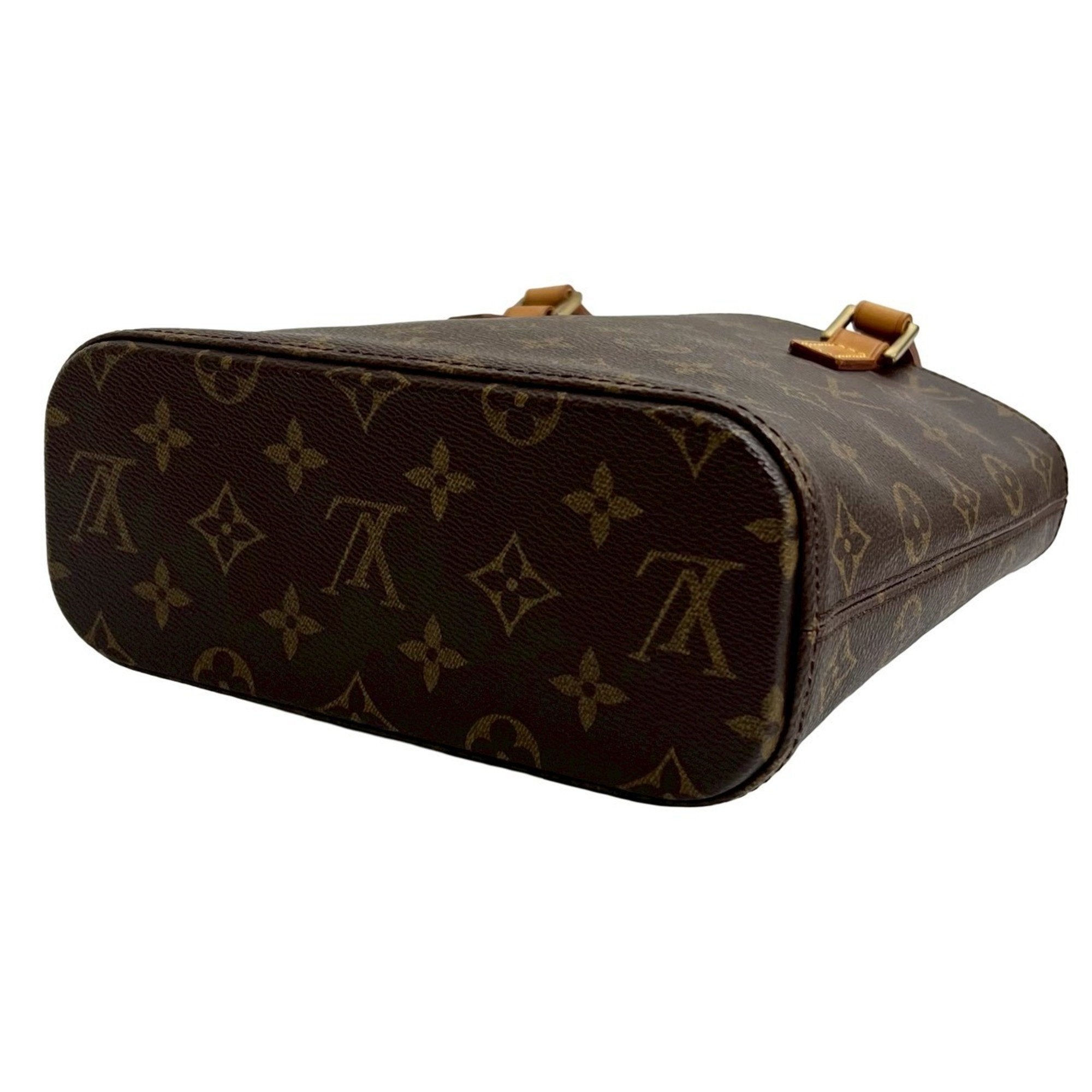 Louis Vuitton Brown Leather Pvc Handbag Tote Bag