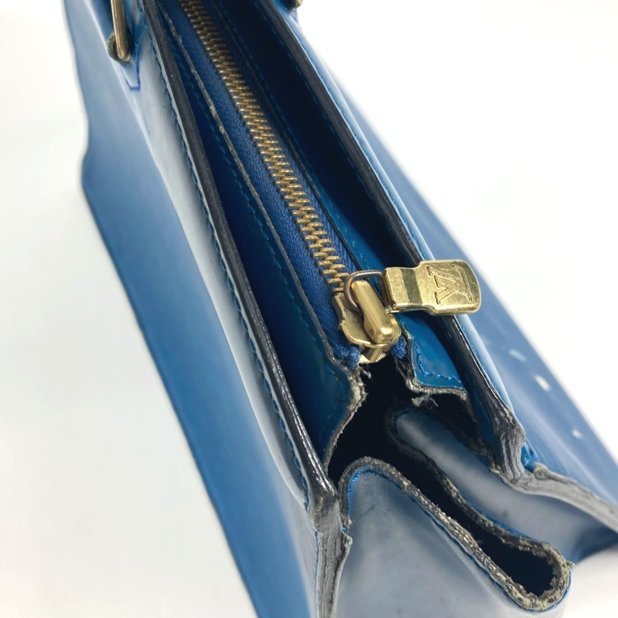 Louis Vuitton Epi Blue Toledo Blue Epi Leather Shoulder Bag Tote Bag
