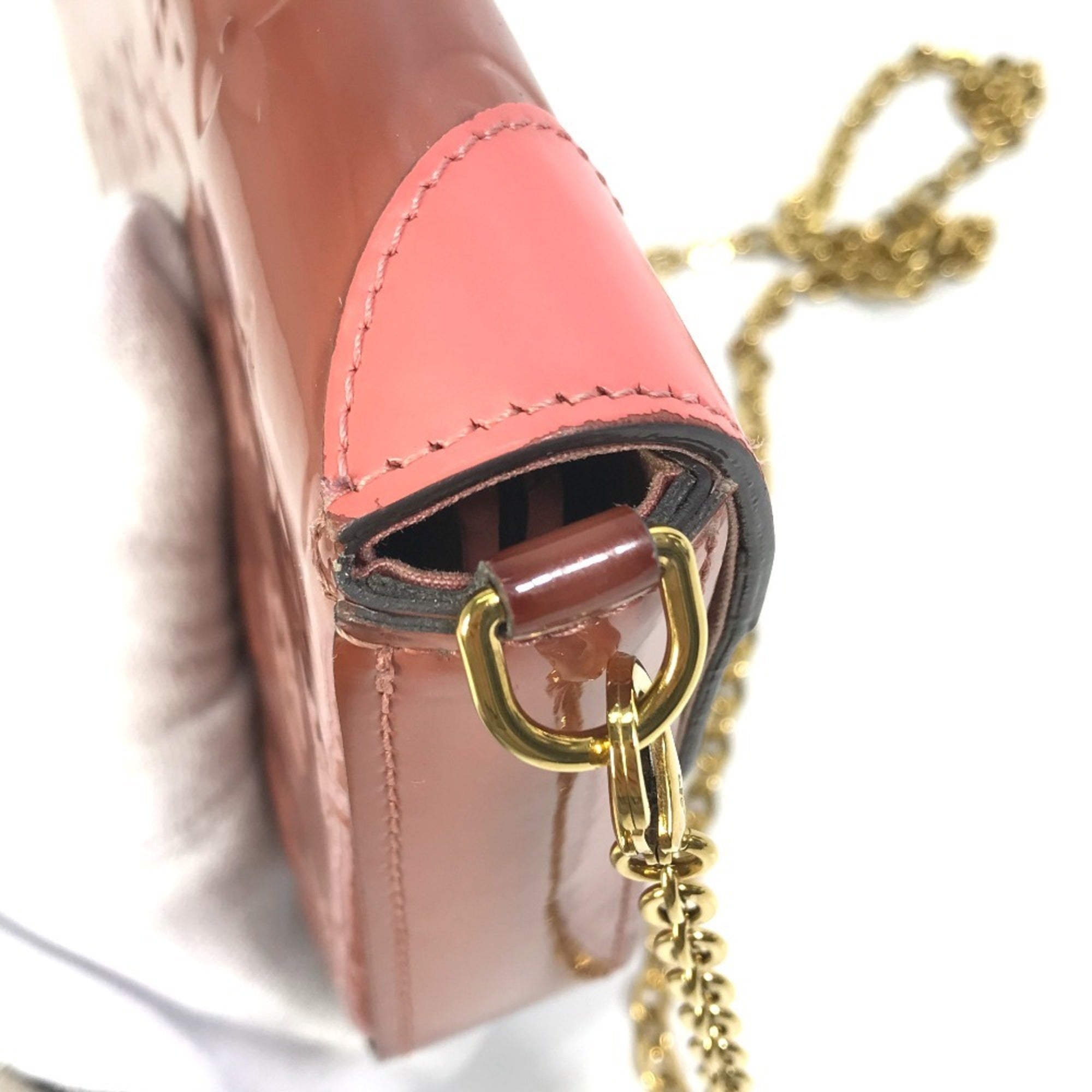 Louis Vuitton Monogram Vernis Pink Patent Leather Pochette Shoulder Bag
