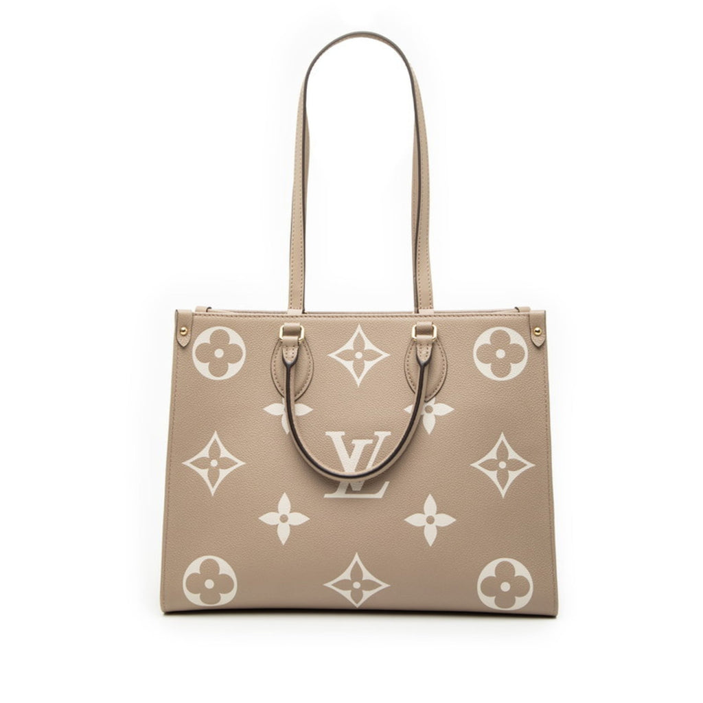 Louis Vuitton Cream Gray Beige Tourterelle Leather Handbag Shoulder Bag