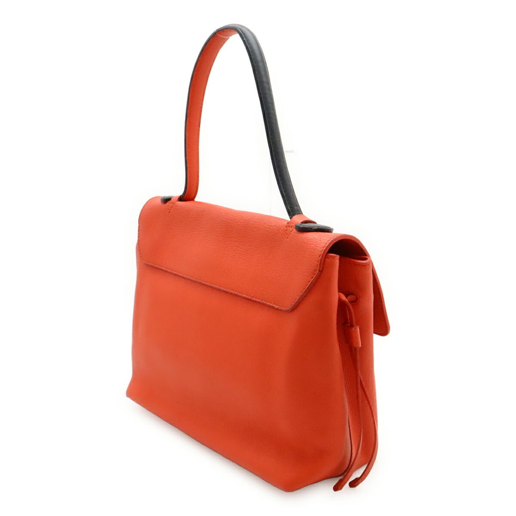 Louis Vuitton Orange Red Leather Handbag