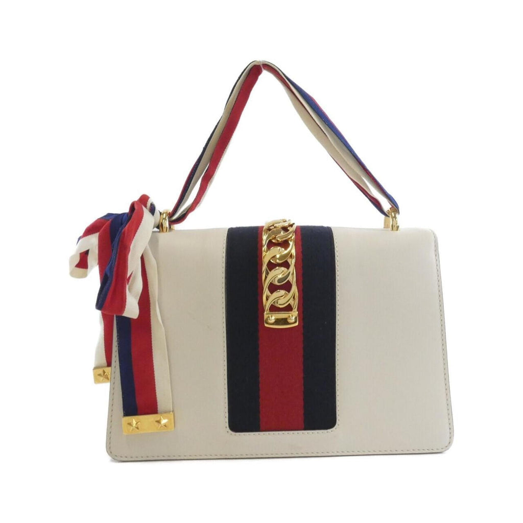 Gucci Off-White Leather Shoulder Bag (Pre-Owned)