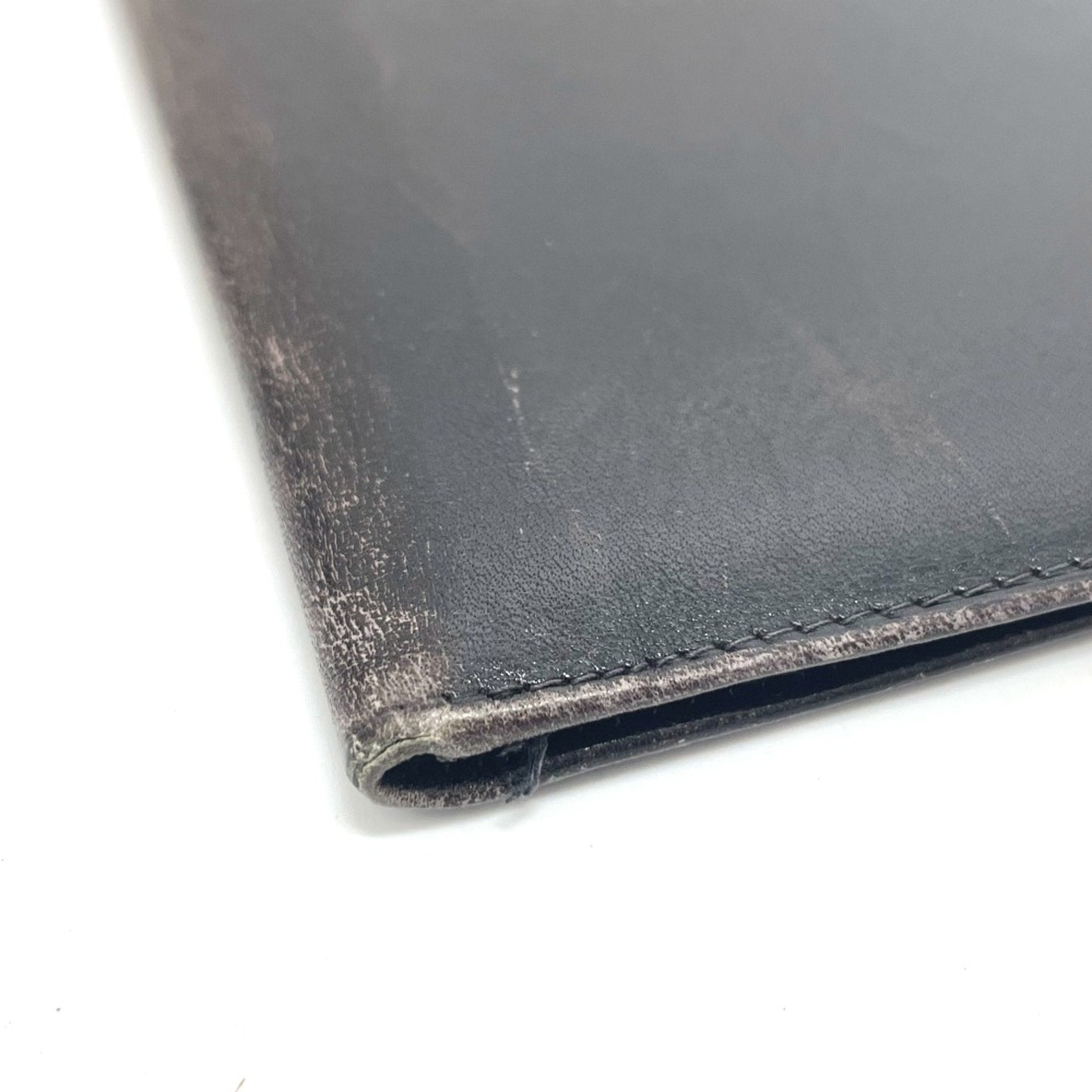 Celine Black Leather Long Wallet (Bi-Fold)