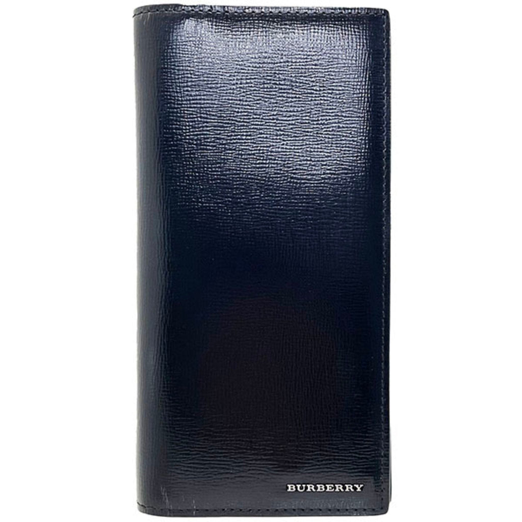 Burberry Black Leather Long Wallet (Bi-Fold)
