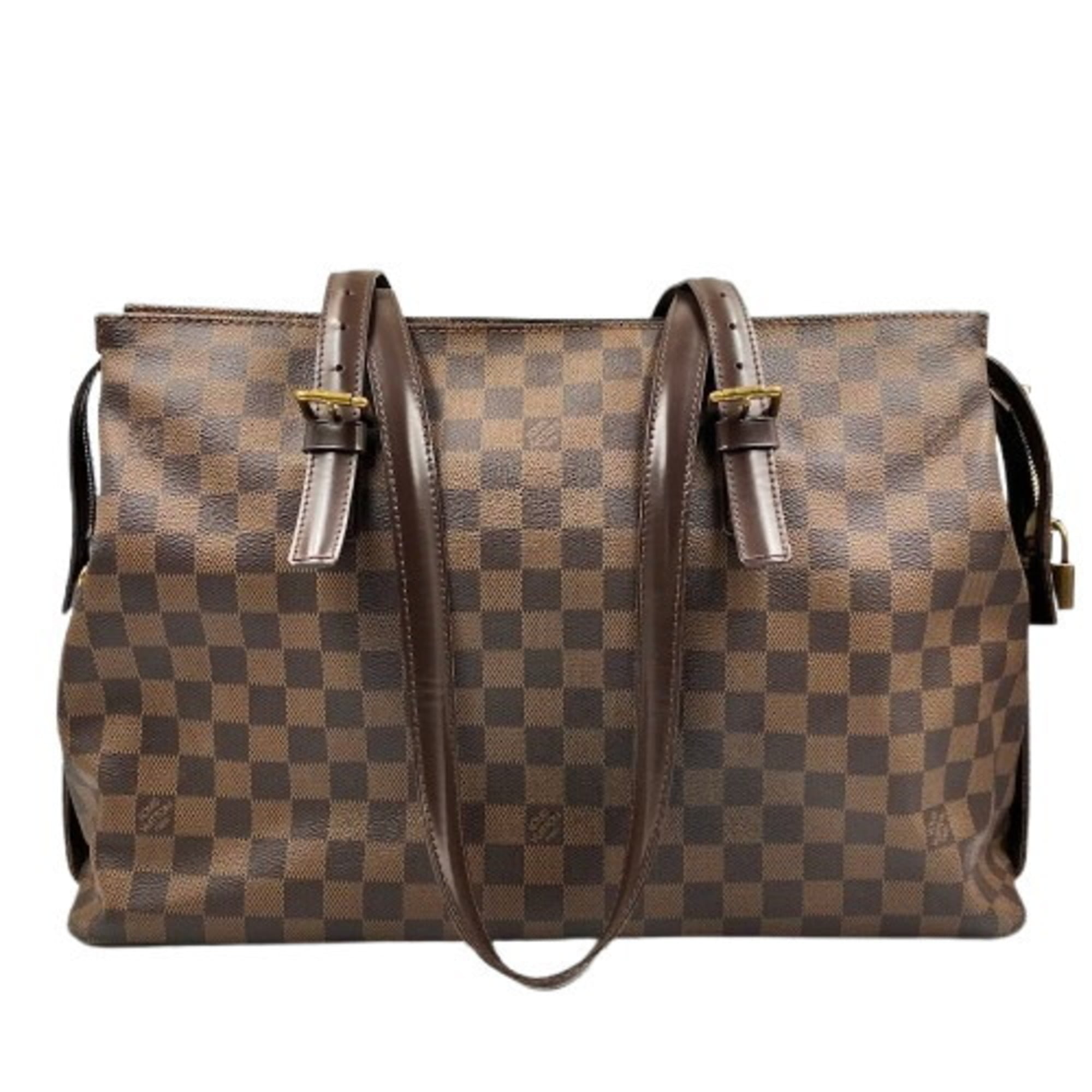 Louis Vuitton Brown Damier Canvas Pvc Tote Bag