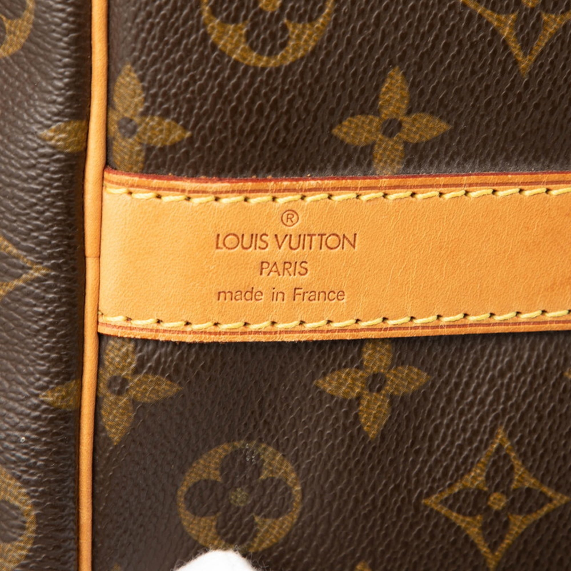 Louis Vuitton Brown Pvc Leather Boston Bag Shoulder Bag