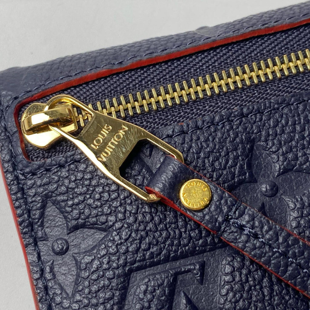 Louis Vuitton Monogram Empreinte Navy Red Color Leather Coin Purse/Coin Case