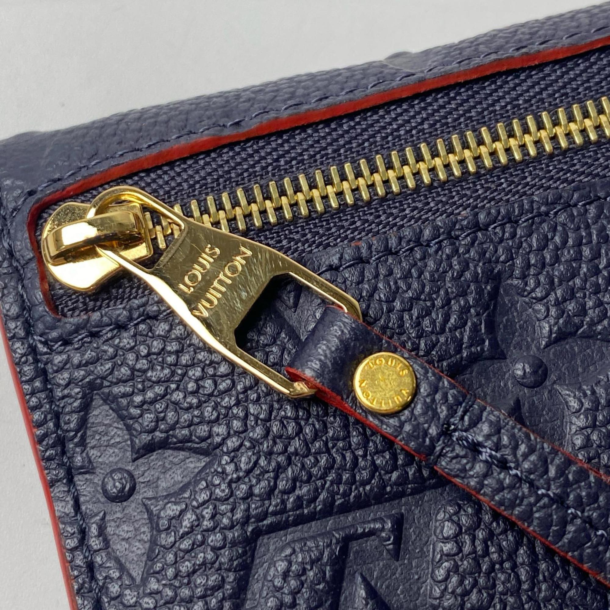 Louis Vuitton Monogram Empreinte Navy Red Color Leather Coin Purse/Coin Case