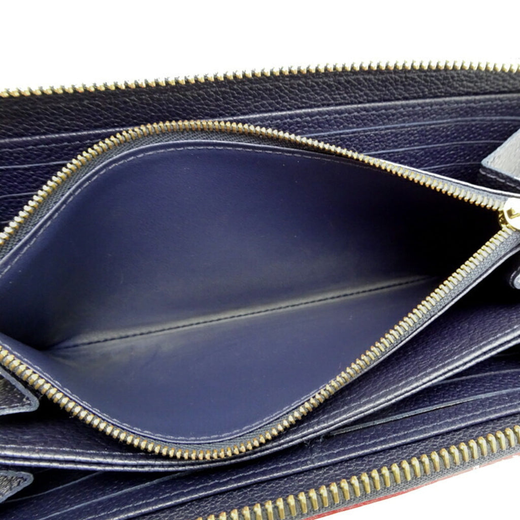 Louis Vuitton Marine Rouge Navy Monogram Empreinte Long Wallet