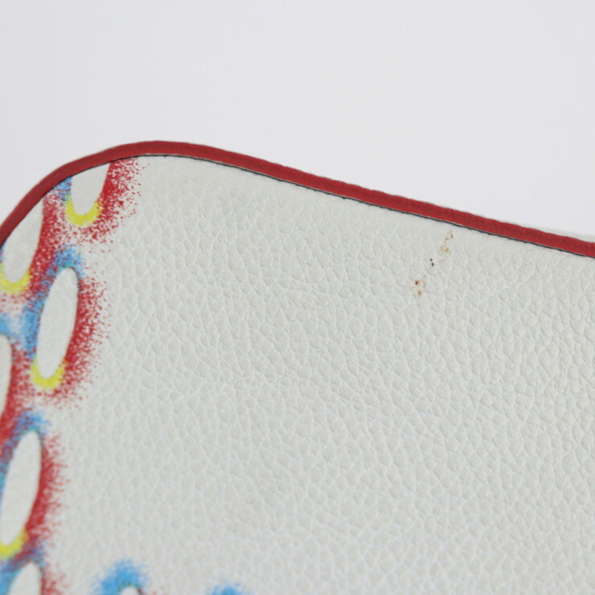 Louis Vuitton Blanc Multi-Color White Leather Pouch Shoulder Bag