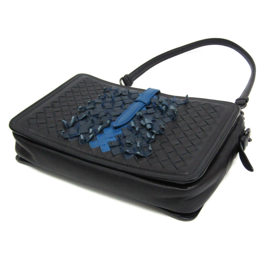 Bottega Veneta Belt Flap Camera Bag Intrecciato Nappa Navy Leather Shoulder Bag Bag