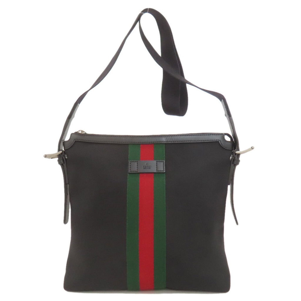 Gucci Black Nylon Canvas Shoulder Bag (Pre-Owned)