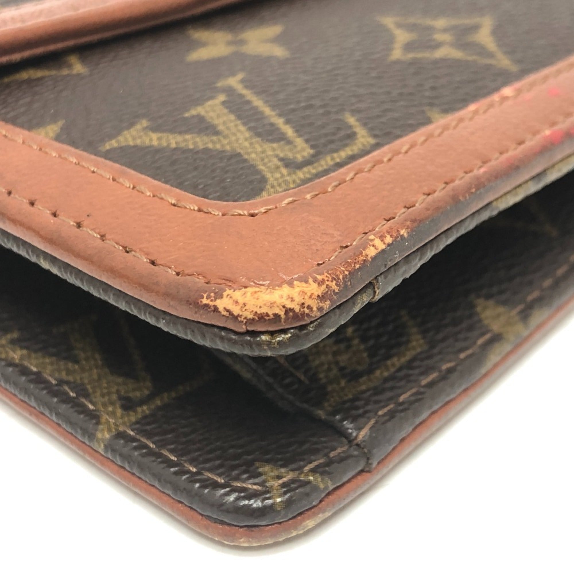 Louis Vuitton Brown Monogram Clutch Bag Pochette Pouch