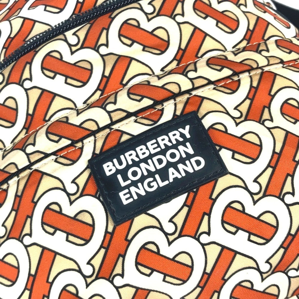 Burberry Orange White Nylon Fanny Pack Sling Bag