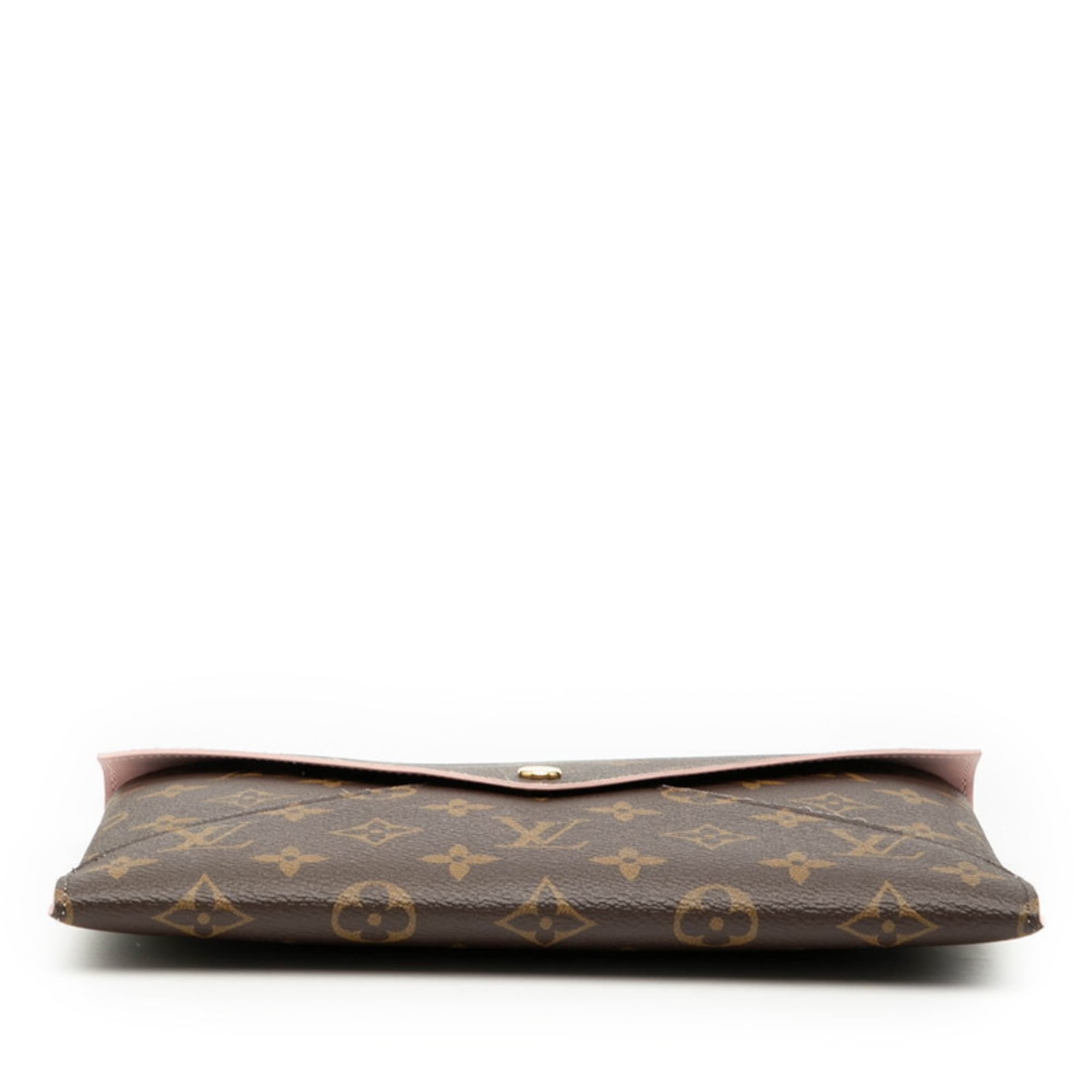 Louis Vuitton Brown Pvc Leather Clutch Bag Pochette Pouch