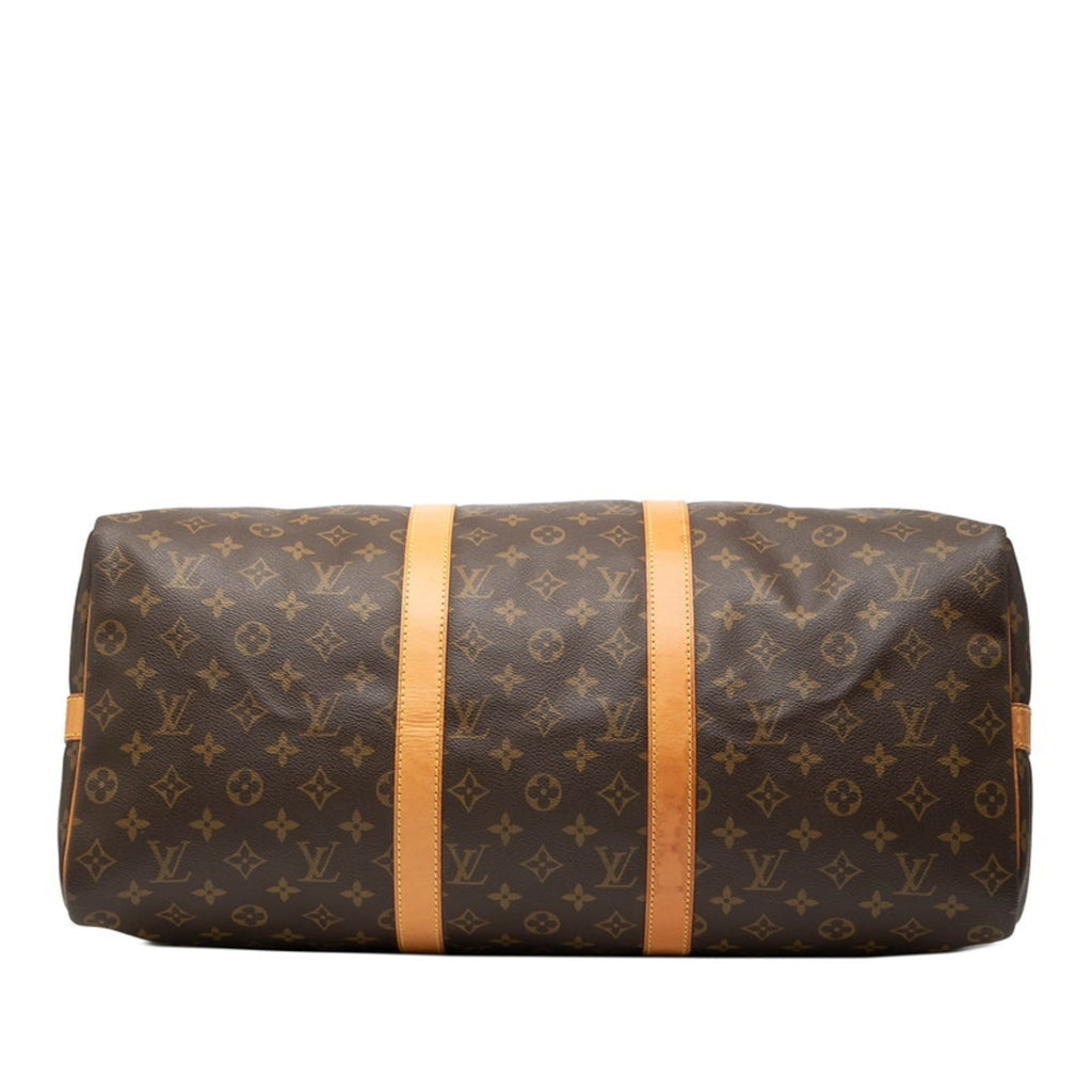 Louis Vuitton Brown Pvc Leather Boston Bag Shoulder Bag