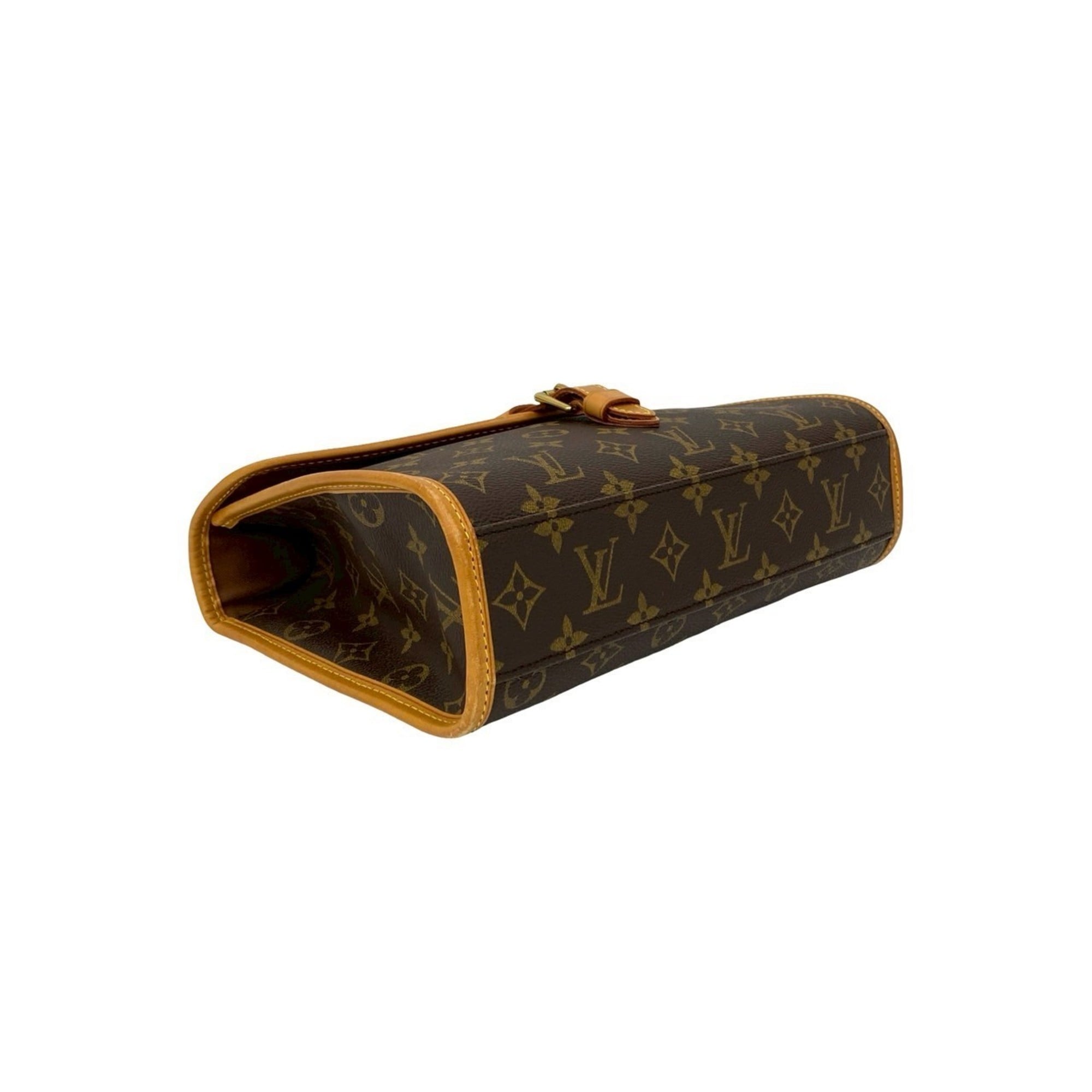Louis Vuitton Brown Leather Pvc Handbag Shoulder Bag