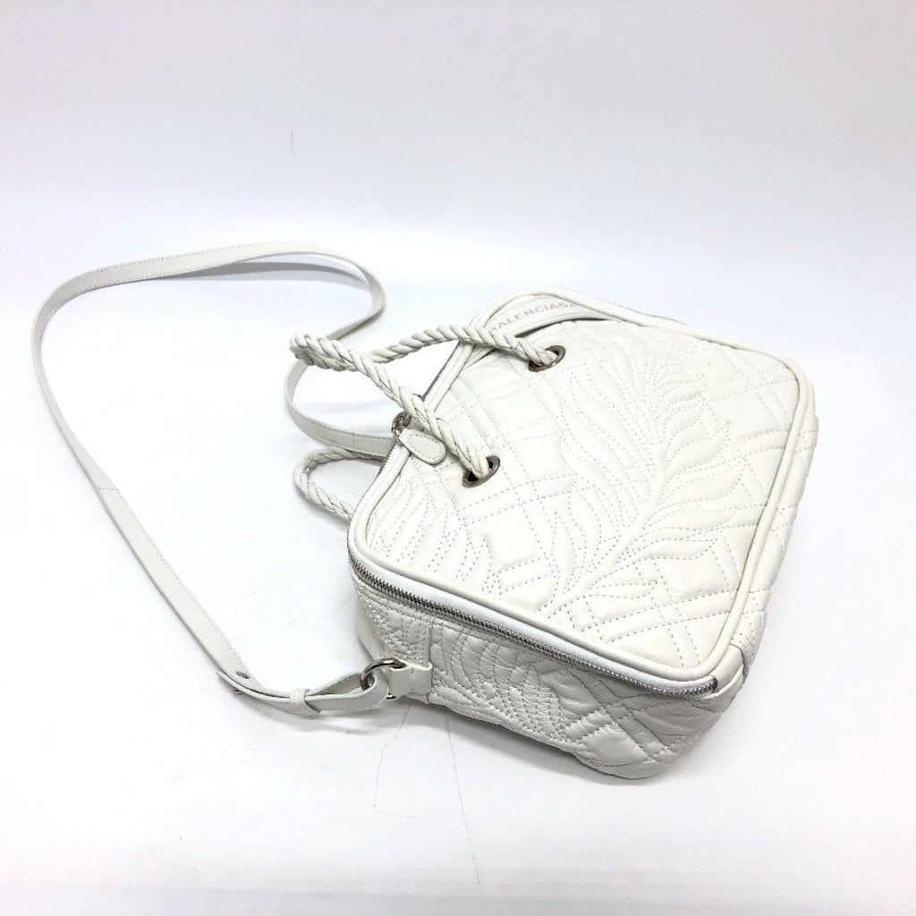 Balenciaga White Leather Hand