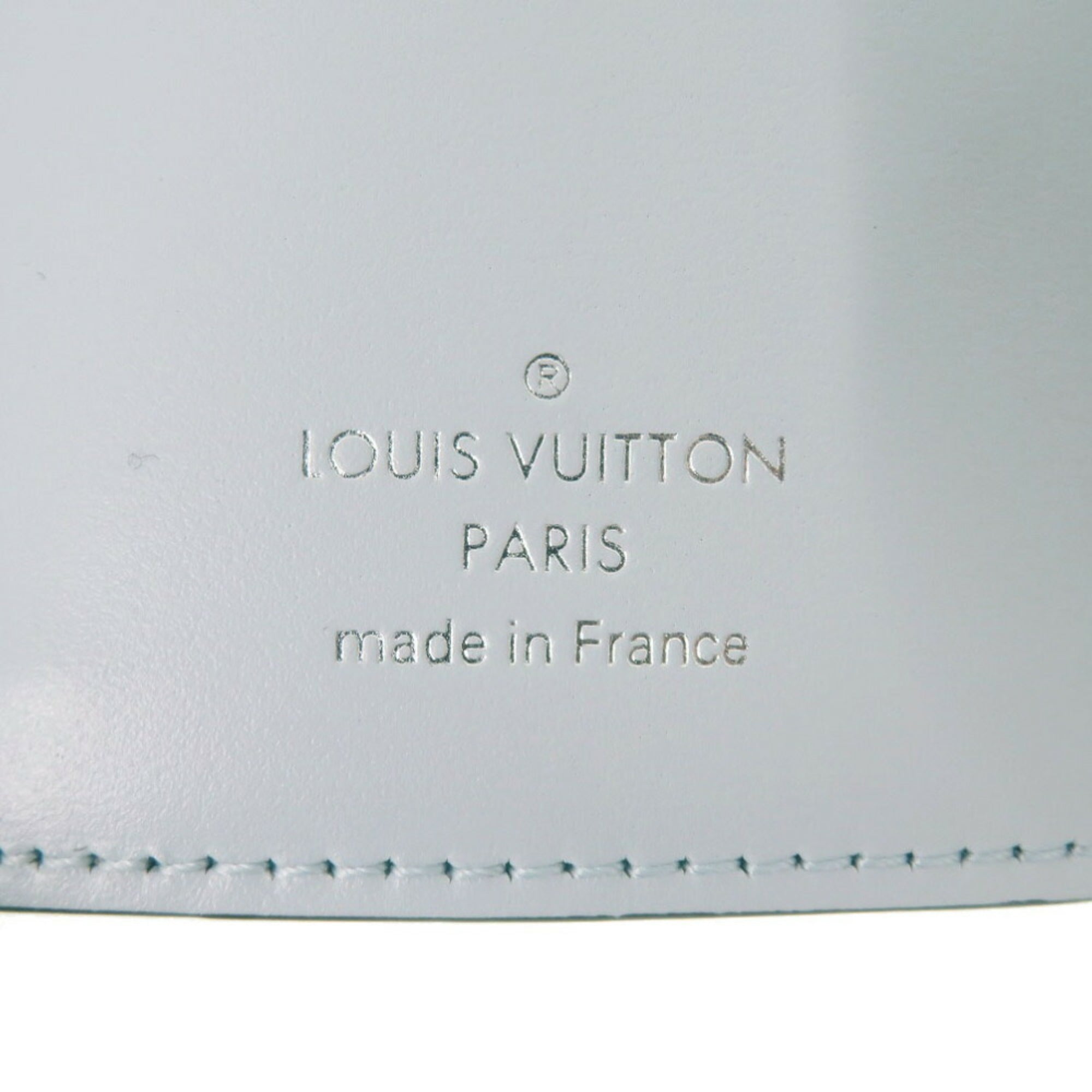 Louis Vuitton Blue Brown Monogram Monogram Leather Wallet (Tri-Fold)