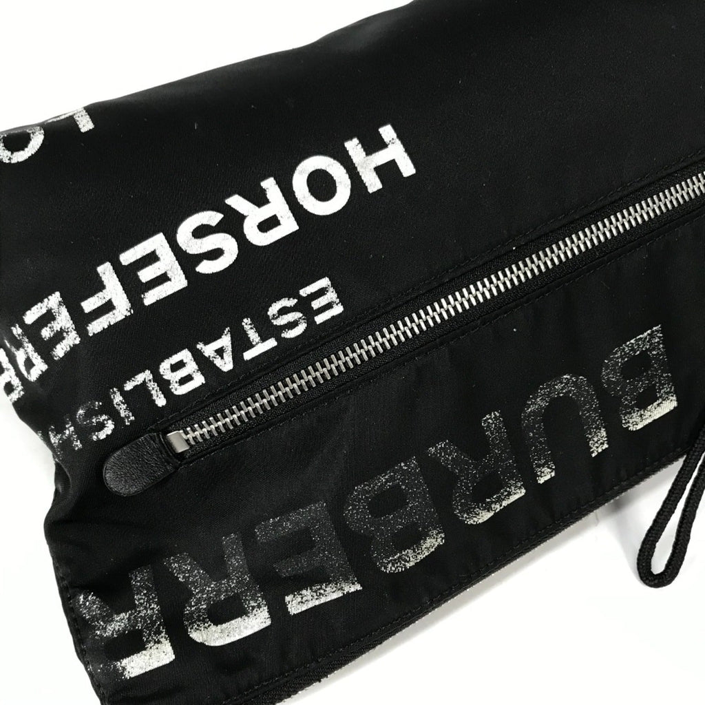 Burberry Black Cloth Clutch Bag