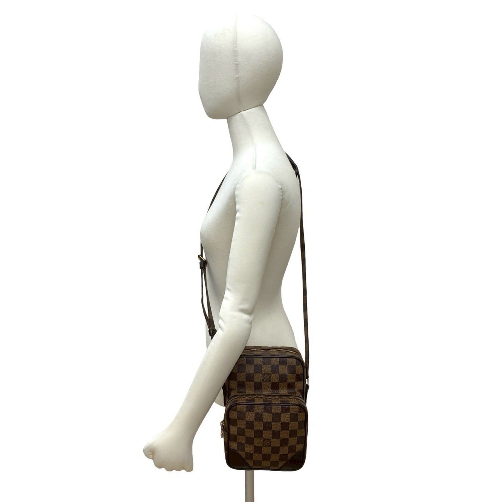 Louis Vuitton Brown Leather Pvc Pochette Shoulder Bag
