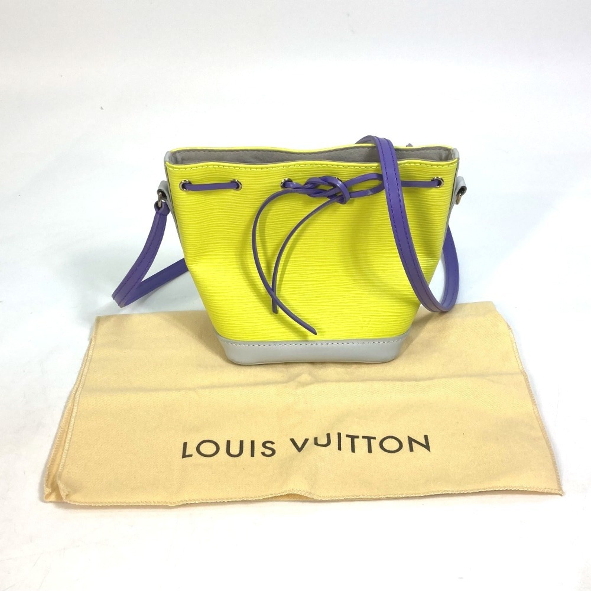 Louis Vuitton Epi Purple White Yellow Epi Leather Pochette Shoulder Bag