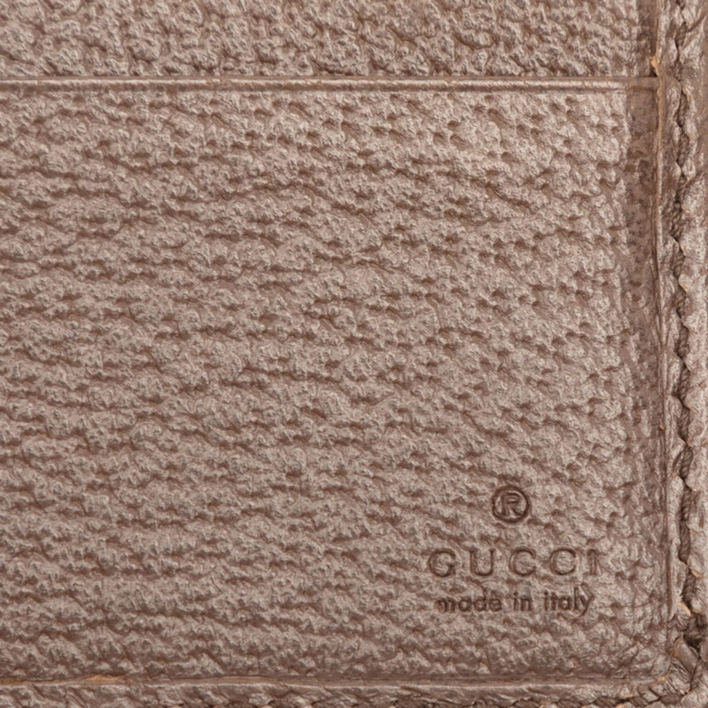 Gucci Brown Canvas Leather Wallet (Bi-Fold) (Pre-Owned)