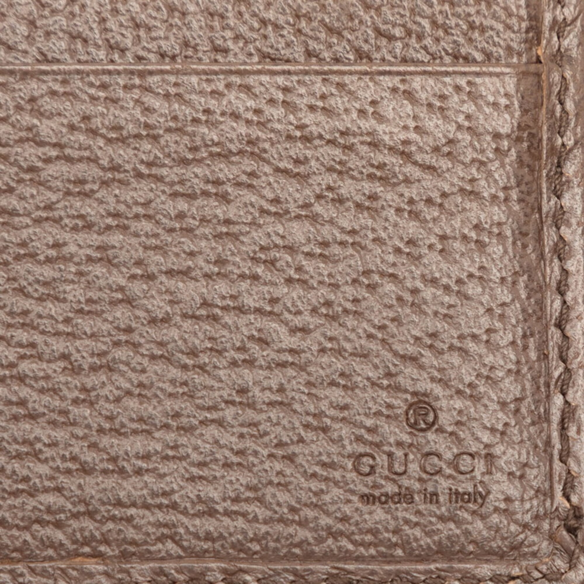 Gucci Brown Canvas Leather Wallet (Bi-Fold) (Pre-Owned)