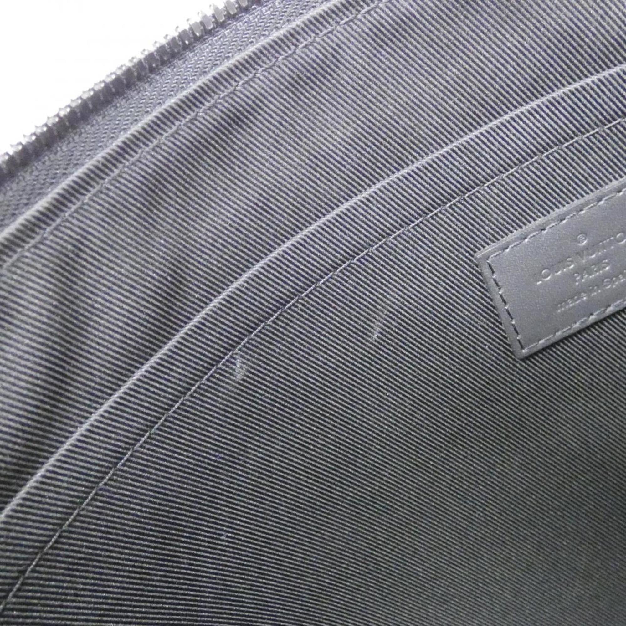 Louis Vuitton Monogram Shadow Black Leather Handbag Pochette