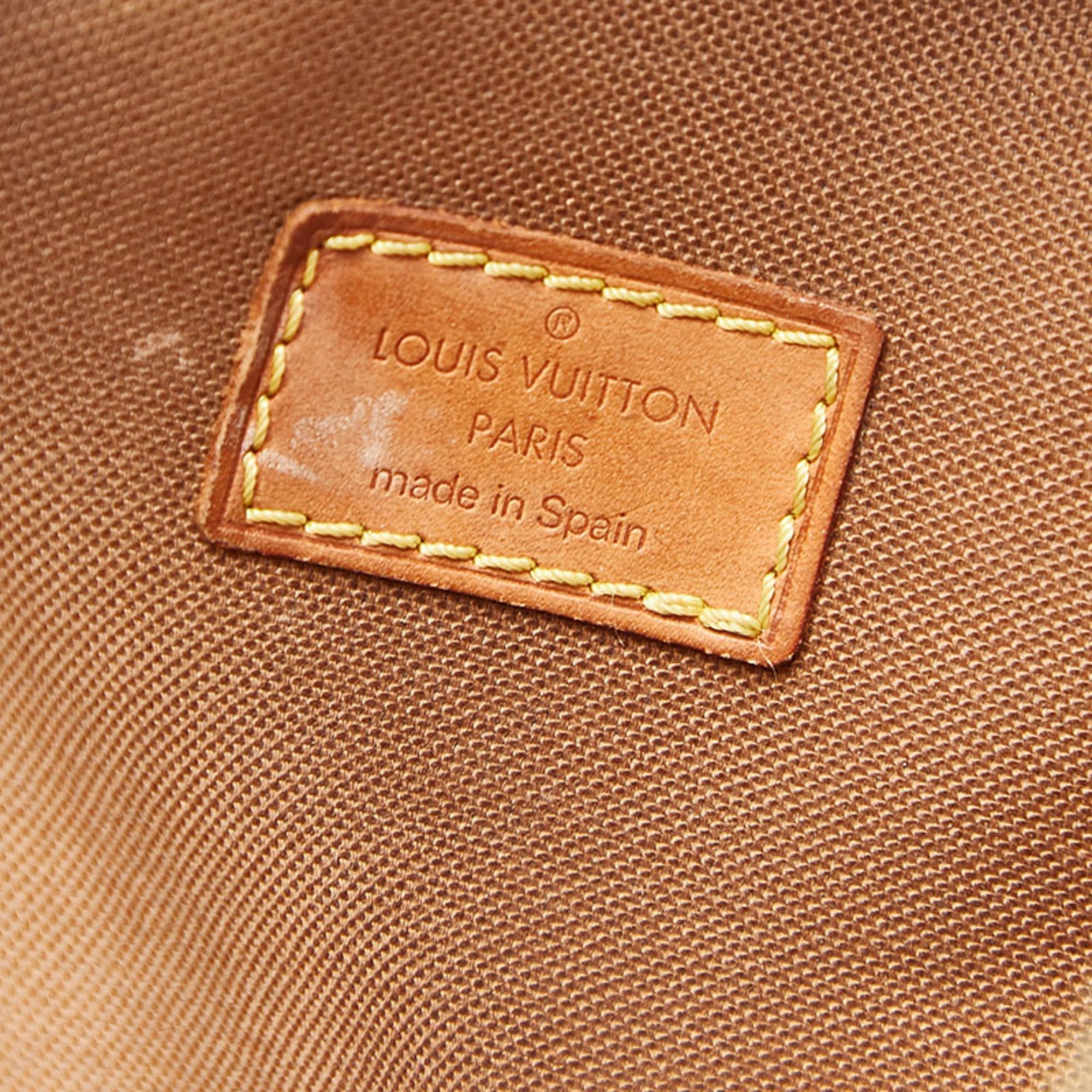Louis Vuitton Brown Pvc Leather Sling Bag
