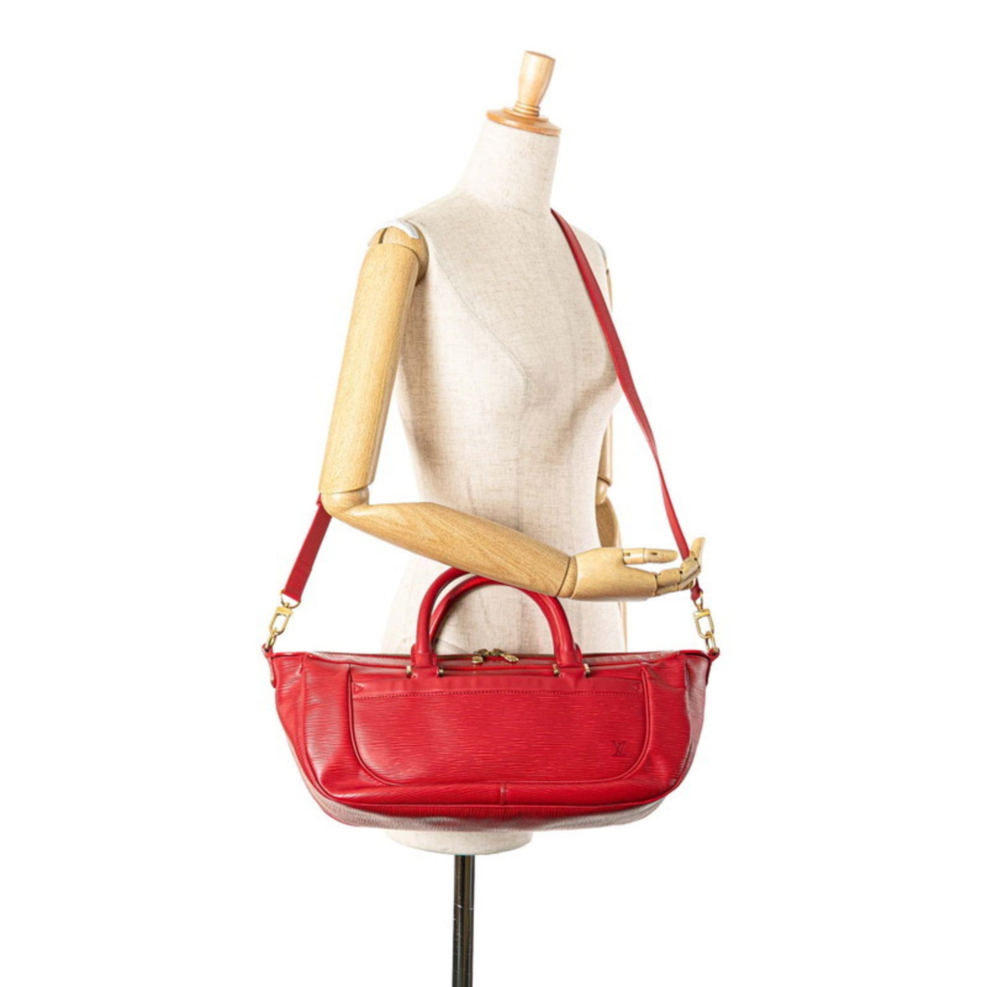 Louis Vuitton Red Color Rouge Leather Handbag Shoulder Bag