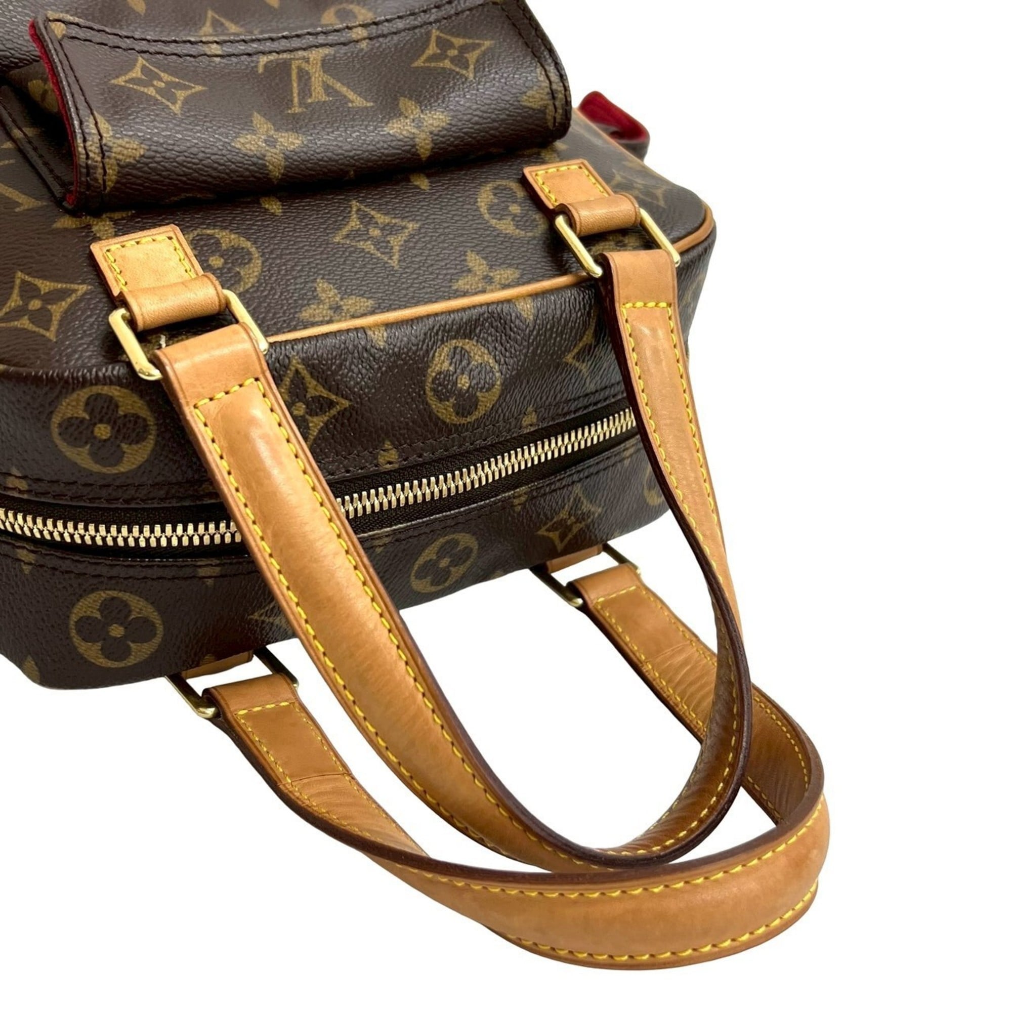 Louis Vuitton Brown Leather Pvc Boston Bag Handbag