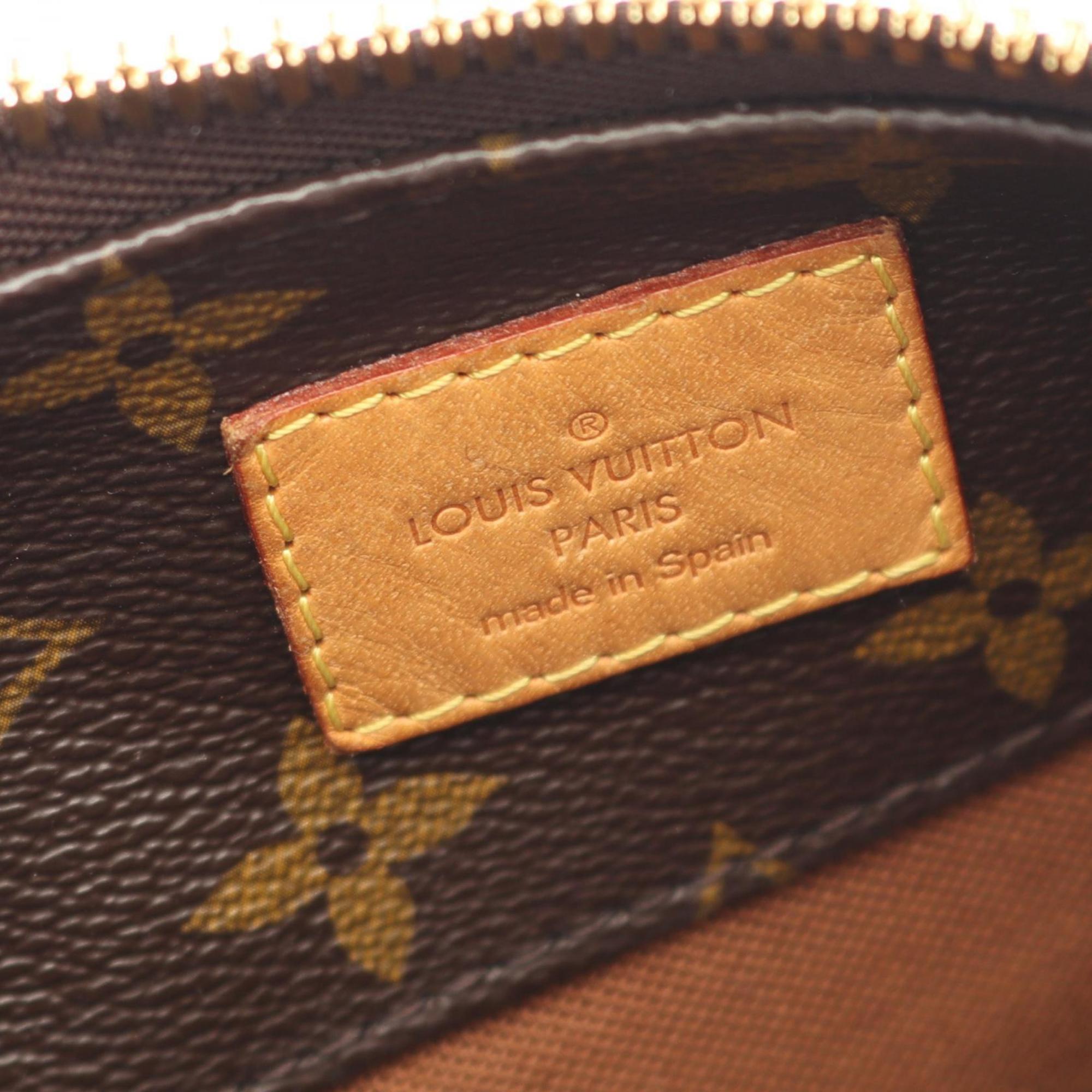 Louis Vuitton Monogram Brown Coated Canvas Leather Shoulder Bag
