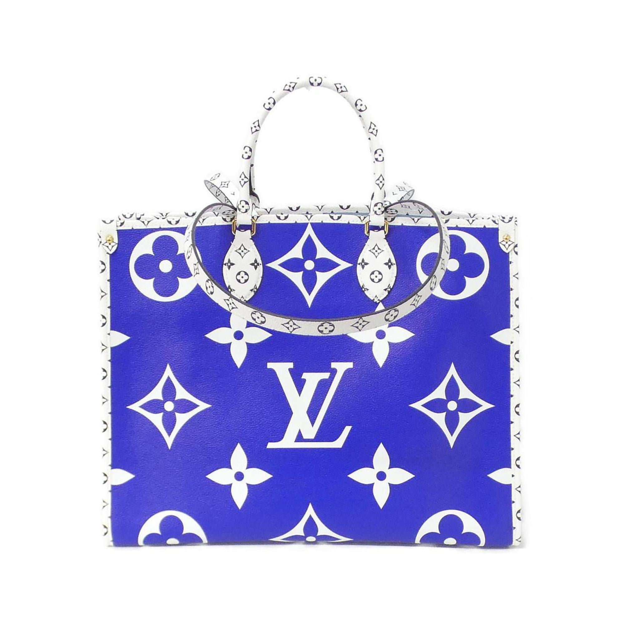 Louis Vuitton Blue Coated Canvas Handbag