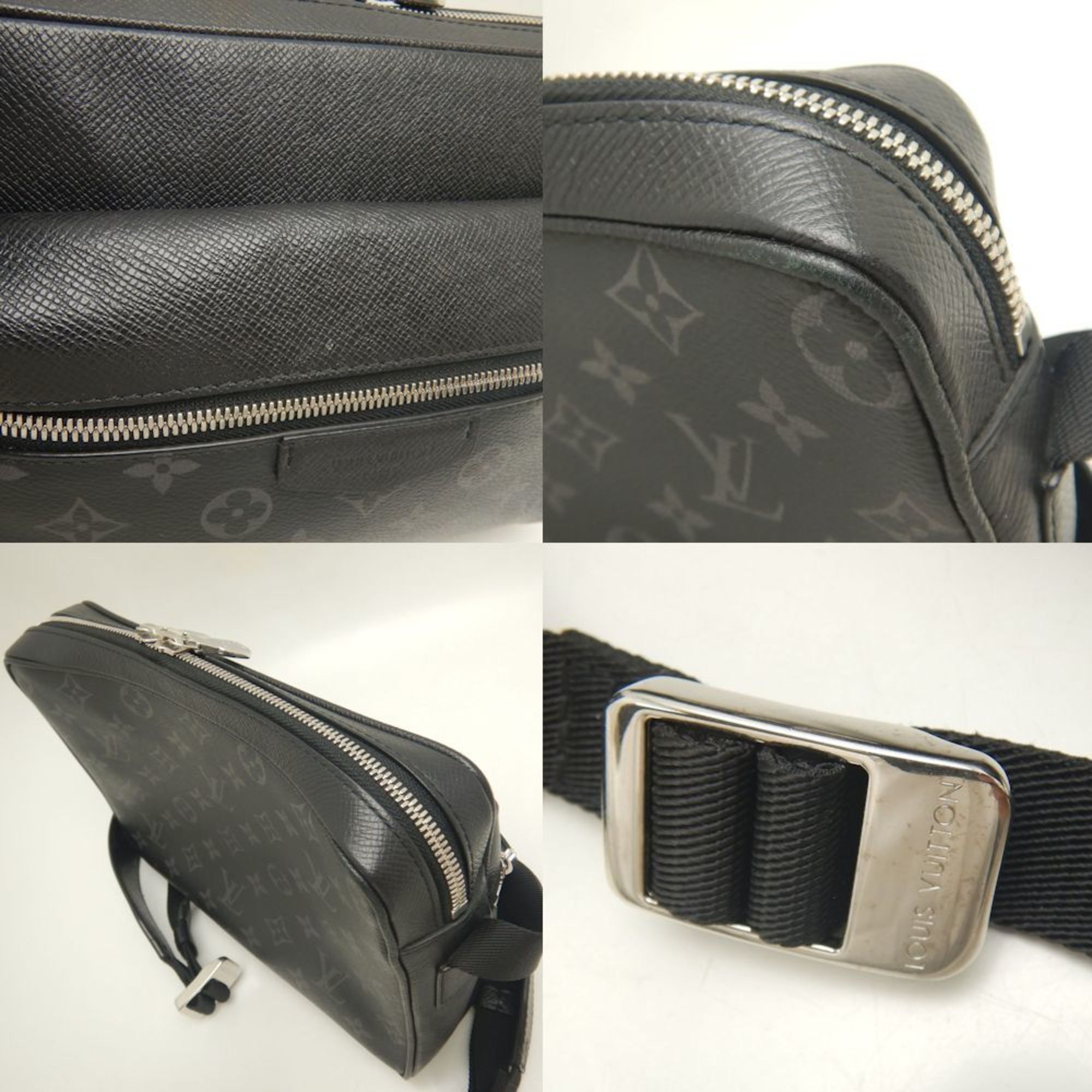 Louis Vuitton Taigarama Noir Pvc Leather Shoulder Bag