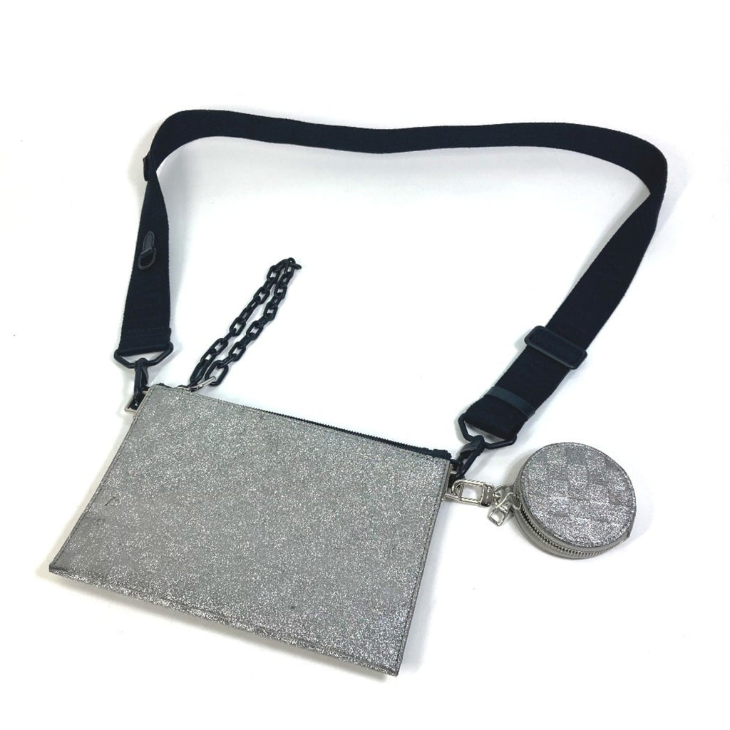 Louis Vuitton Black Silver Leather Shoulder Bag