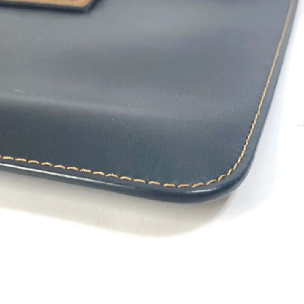 Fendi Black Leather Clutch Bag