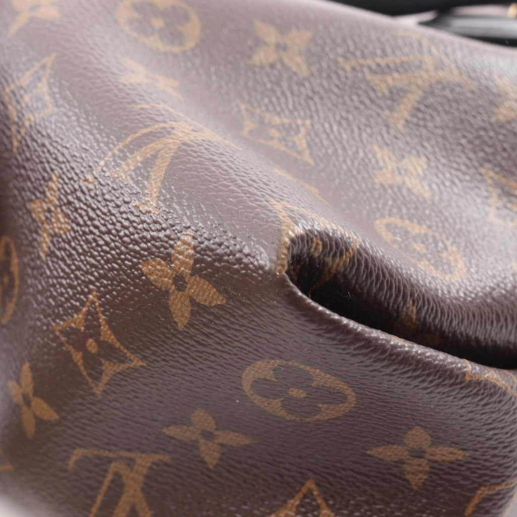 Louis Vuitton Black Brown Noir Pvc Coated Canvas Leather Tote Bag