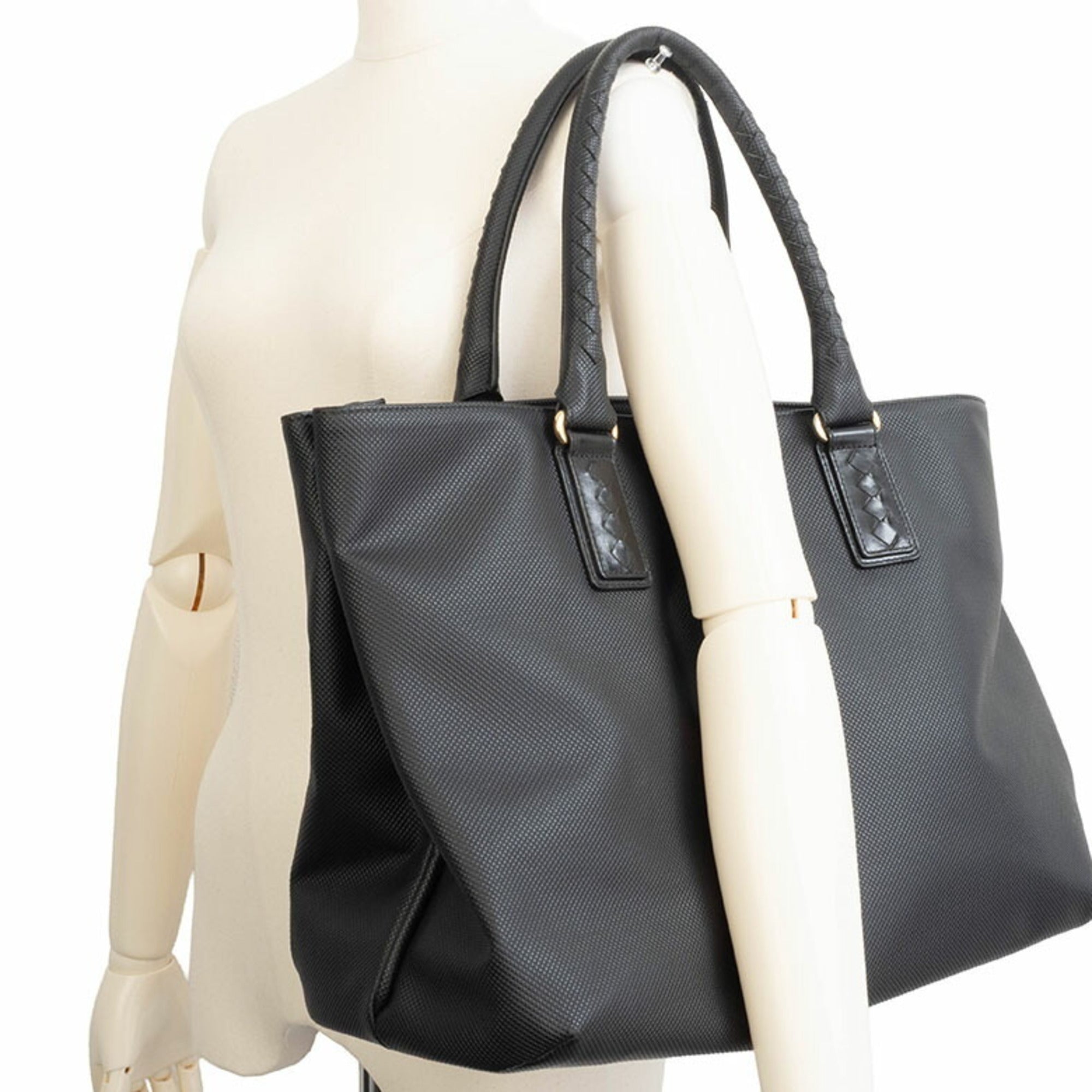 Bottega Veneta Black Pvc Leather Tote Bag